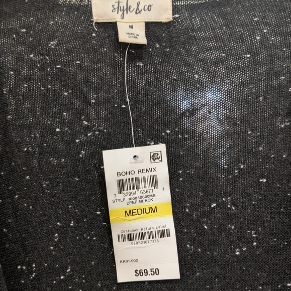 Style & Co Ruffle Sleeve Cardigan Sweater - Medium - Picture 7 of 11